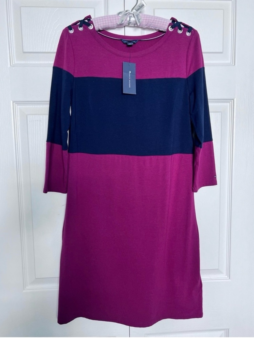 NWT Tommy Hilfiger Colorblock Long Sleeve Dress - Size S